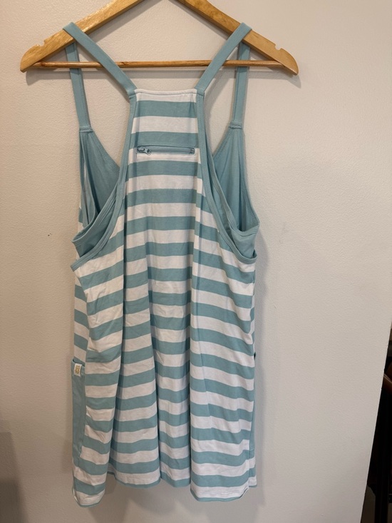 Simply Southern Striped Tank Dress XL Blue White Casual Summer Beach Cover Up - Picture 6 of 10